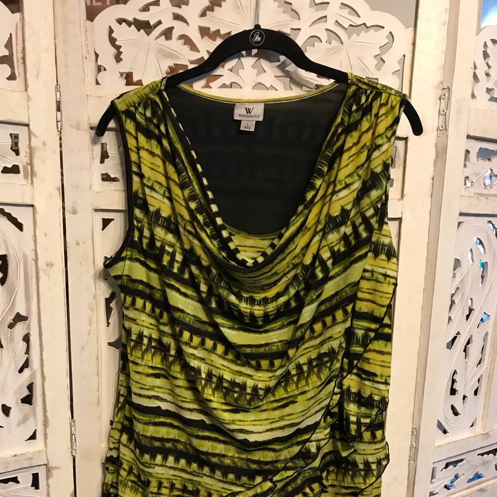 Blouse black/green size L